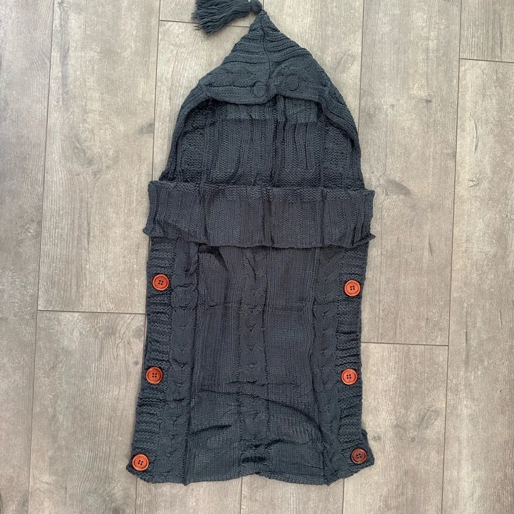 New Boutique Knit Baby Hooded Swaddling Blanket